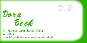 dora beck business card